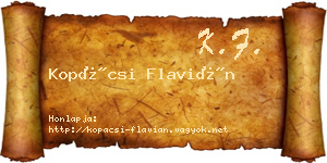 Kopácsi Flavián névjegykártya